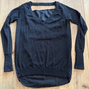 Lululemon V-Neck Long Sleeve Dark Charcoal Gray